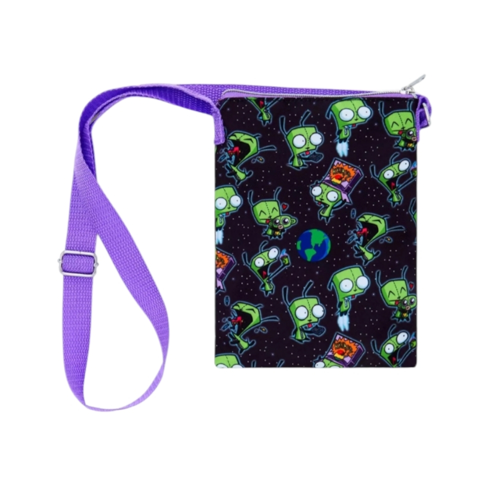 Loungefly Invader Zim GIR Toss Passport Crossbody Bag - Picture 4 of 6